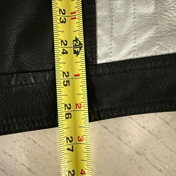 Men's Fried Denim NYC Black Faux Leather Biker Vest, Size Medium. - Picture 12 of 16